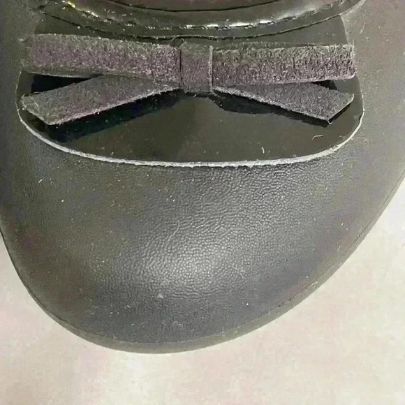 Crocs Black  Bow Accent Ballet Flat Slip-on Shoes Size 7 - Picture 5 of 9